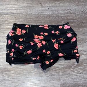 Victoria’s Secret pink sport shorts extra small Floral Black and Pink
